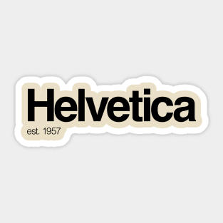 Typography - Helvetica est. 1957 T-Shirt Sticker